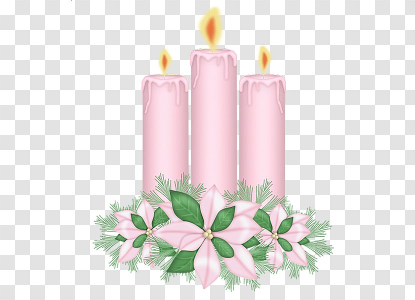Candle Clip Art - Floral Design - Candles Clipart Transparent PNG