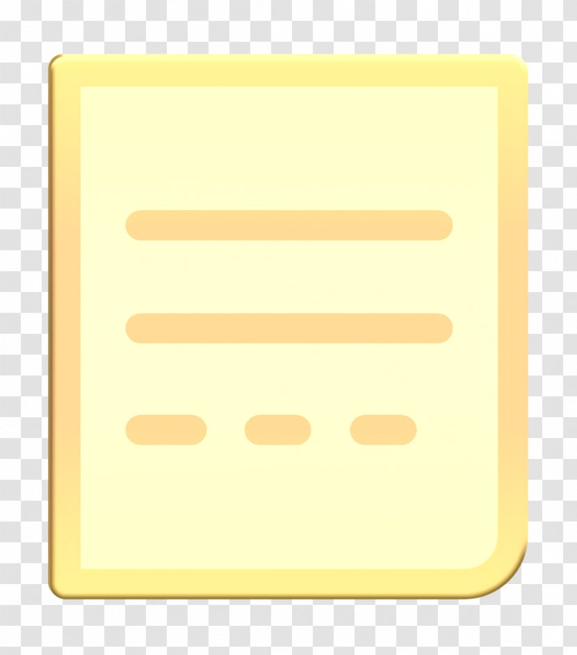Document Icon General Letter - Paper - Rectangle Yellow Transparent PNG