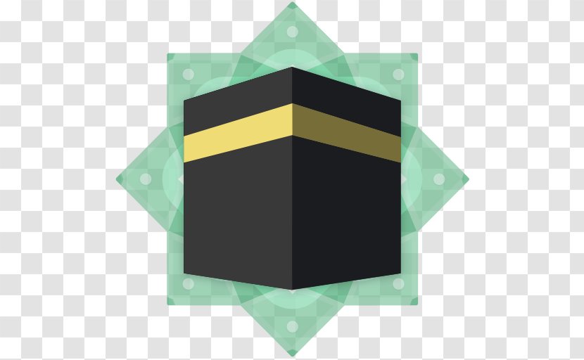Qibla Compass Salah Times Kaaba Adhan - Green Transparent PNG
