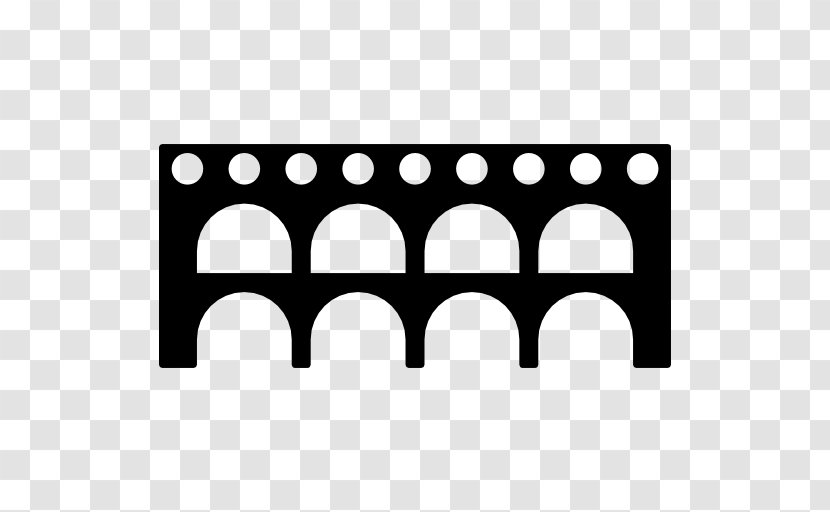 Aqueduct Of Segovia Pont Du Gard Atomium - Black - Bridge Transparent PNG