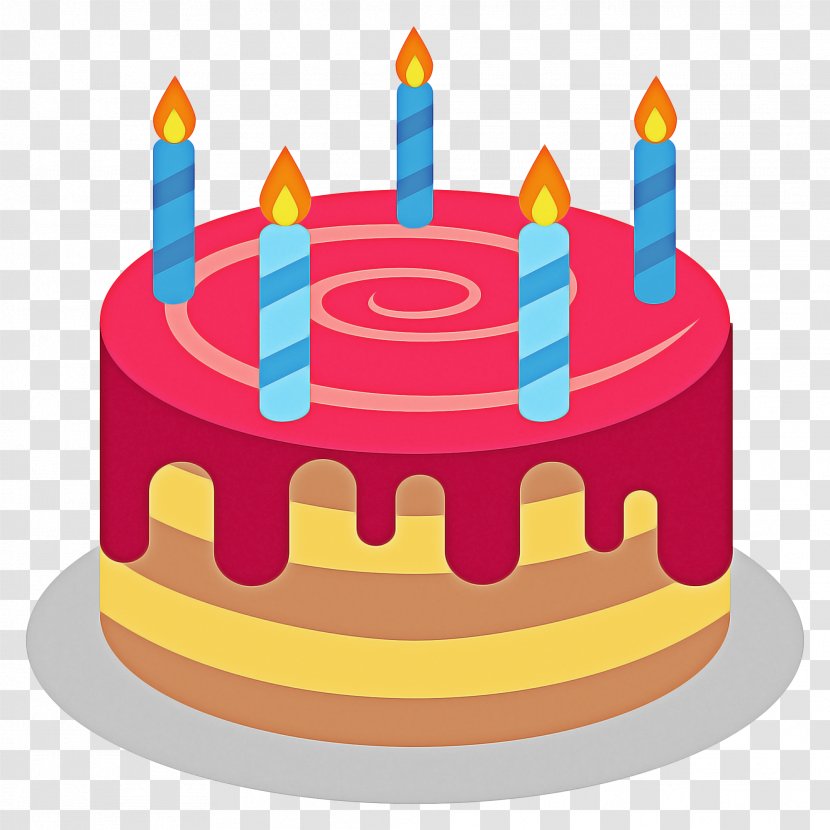 Birthday Cake Emoji - Happy - Buttercream Cuisine Transparent PNG