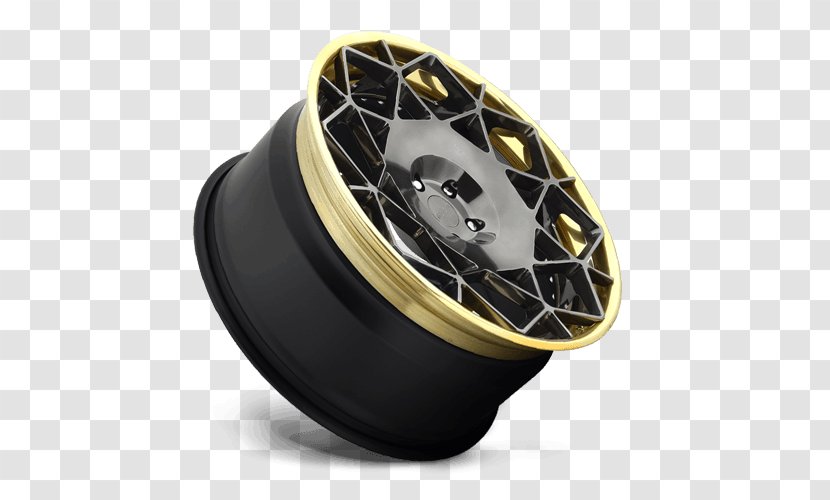 Alloy Wheel Spoke Tire Rim - GOLD Lip Transparent PNG