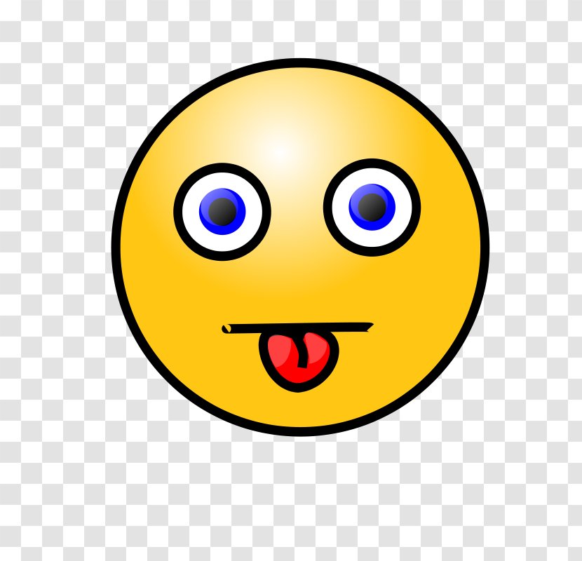 Smiley Tongue Emoticon Clip Art - Royaltyfree - Happy Face Sticking Out Transparent PNG