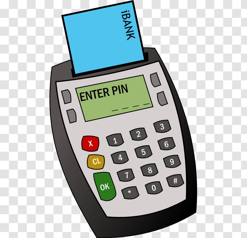 Credit Card Payment Terminal Bank Clip Art - Office Equipment - Cliparts Transparent PNG