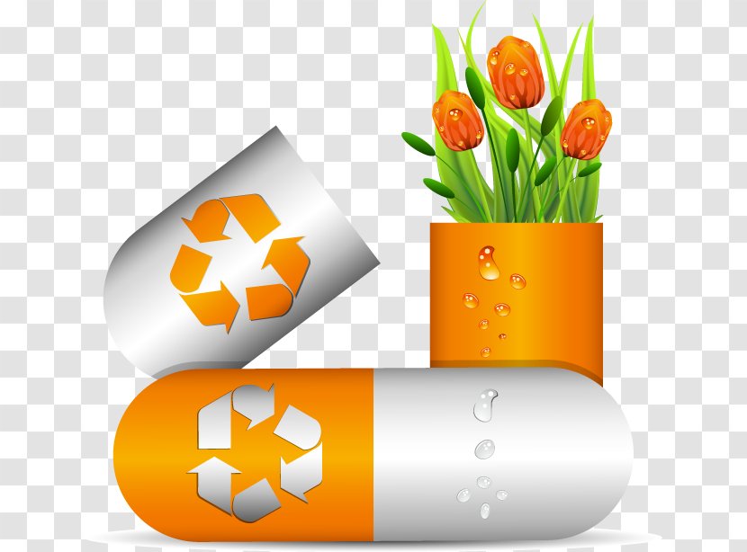 Medicine Capsule Download - Food - Decorative Recyclable Yellow Pills Transparent PNG