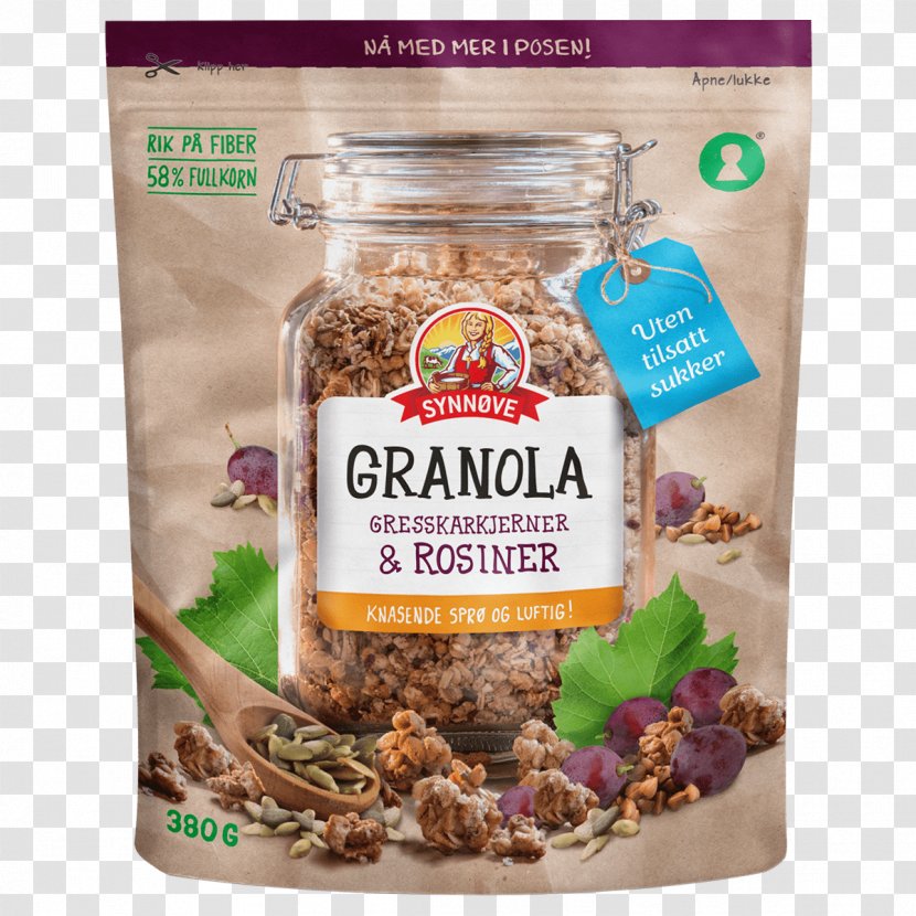 Muesli Breakfast Cereal Granola Synnøve Finden Oat - Sugar Transparent PNG