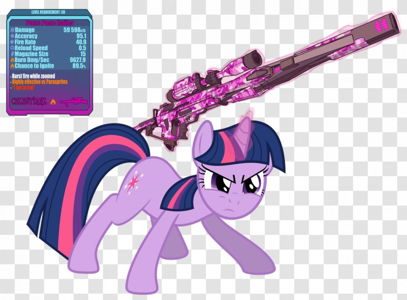 Pony Twilight Sparkle Borderlands 2 Gun - Fictional Character Transparent PNG