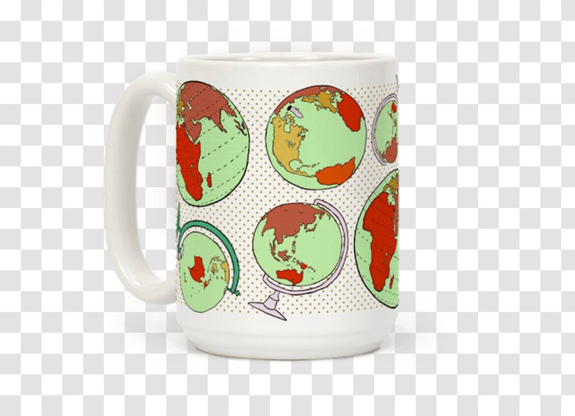 Coffee Cup World Globe Mug Wanderlust - Drinkware - Mother's Day Gift Transparent PNG