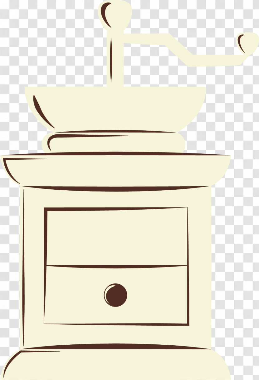 Yellow Pattern - Furniture - Painted Coffee Machine Transparent PNG
