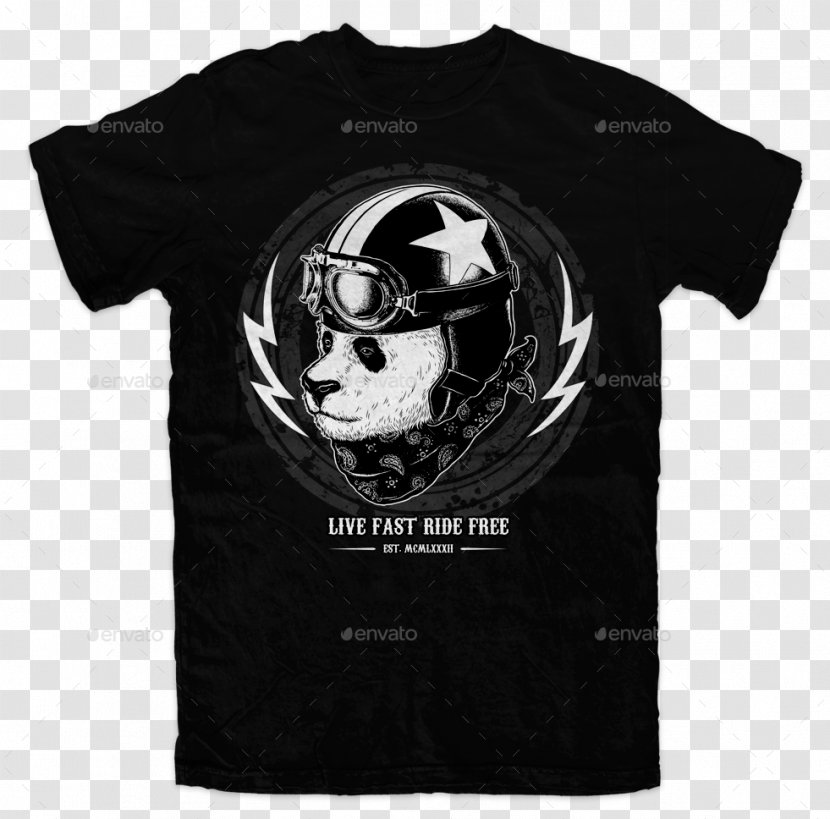 T-shirt Black Flag Logo Clothing - Biker Tshirt Transparent PNG