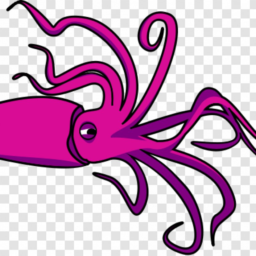 Giant Squid Clip Art Octopus - Marine Invertebrates - Drawing Tattoo Transparent PNG