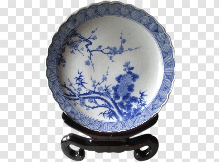 Plate Ceramic Blue And White Pottery Porcelain Tableware Transparent PNG