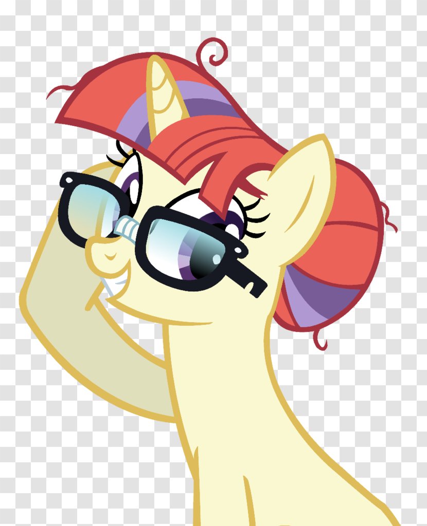 Apple Bloom Princess Luna Horse Glasses - Silhouette - Sunset Flyer Transparent PNG