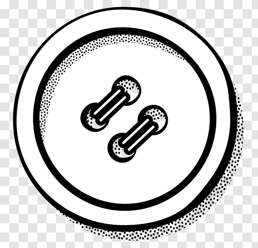Black And White Clip Art - Button - Schule Clipart Transparent PNG