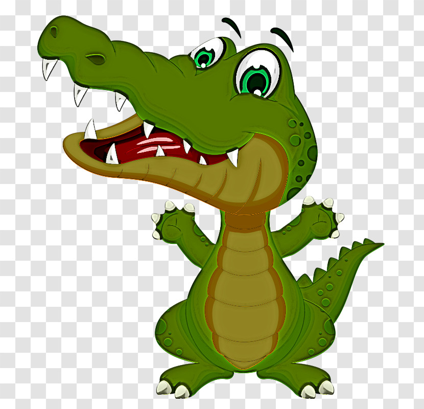 Crocodilia Crocodile Alligator Cartoon Green Transparent PNG