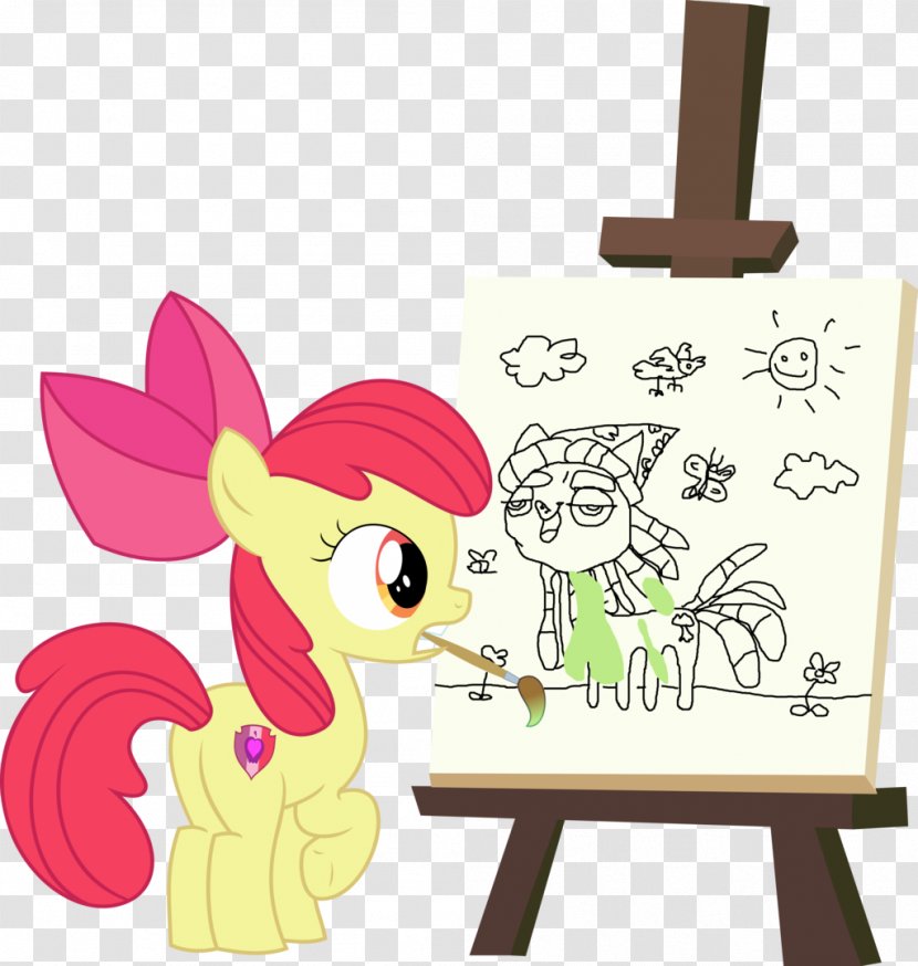 Apple Bloom Artist Horse Illustration - Watercolor - Talking Bl Oom Transparent PNG