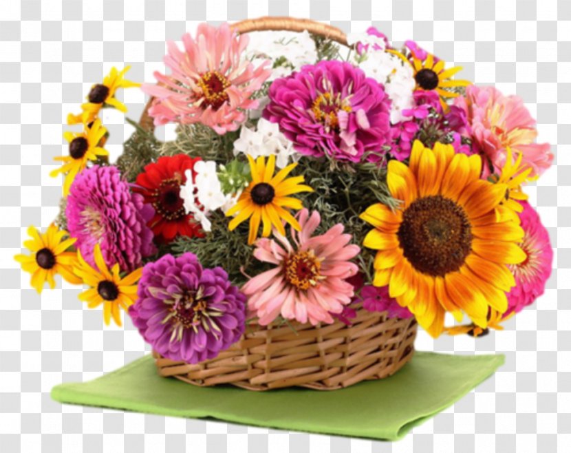 Flower Bouquet Desktop Wallpaper Basket Floristry Transparent PNG