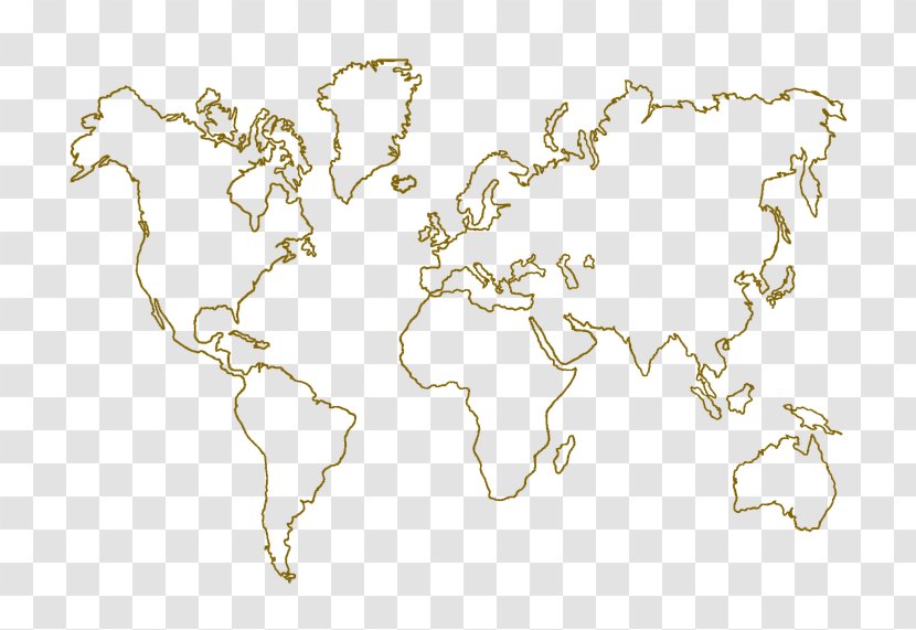 World Map Contour Line Globe - Jewellery - Camino Transparent PNG