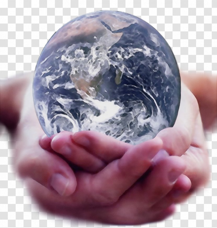 Earth World Planet Hand Globe - Space Rock Transparent PNG