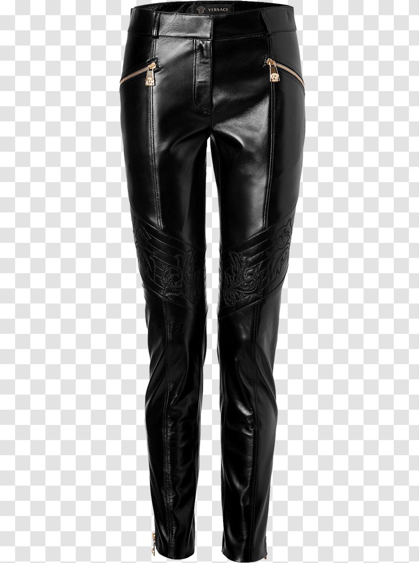 Chanel Pants Leather Jeans Leggings - Heart - Pant Transparent PNG