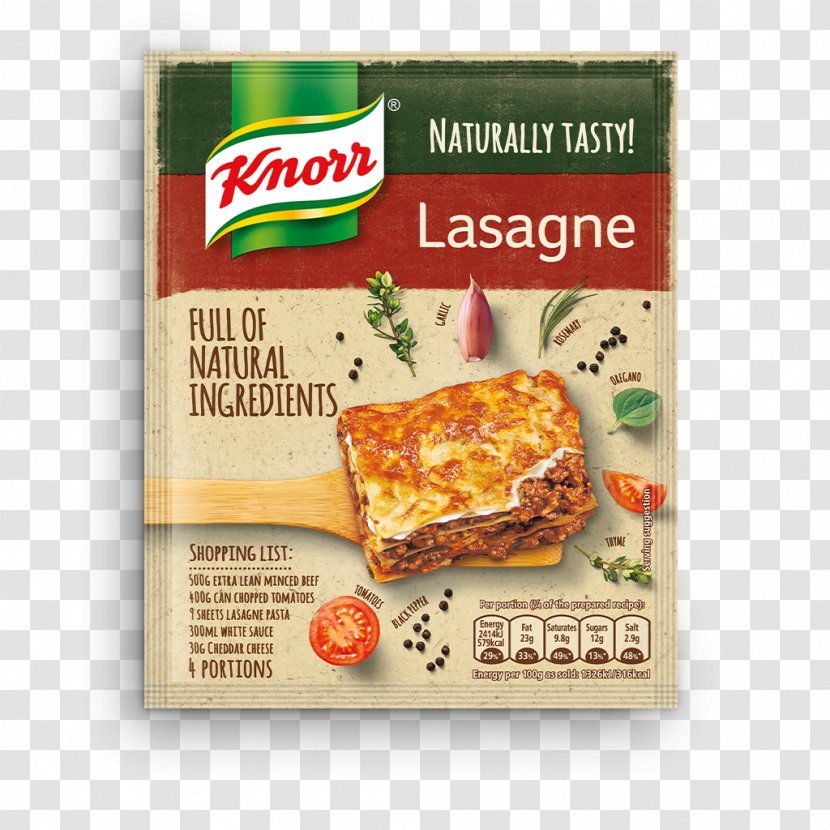 Lasagne Bolognese Sauce Gravy Pasta Knorr - Recipe - Meat Transparent PNG