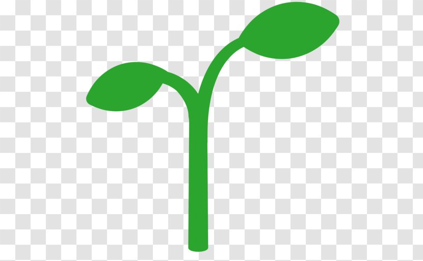Emoji Leaf Text Messaging Seedling Sprouting - Green Transparent PNG