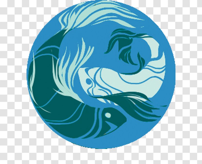 Marine Mammal Font Pattern - Aqua Transparent PNG