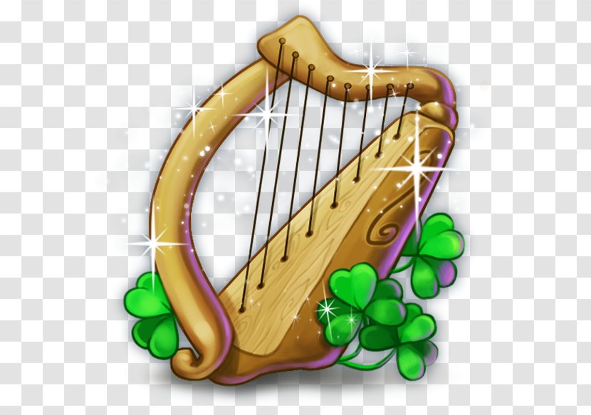 Celtic Harp Shamrock Symbol Republic Of Ireland Transparent PNG