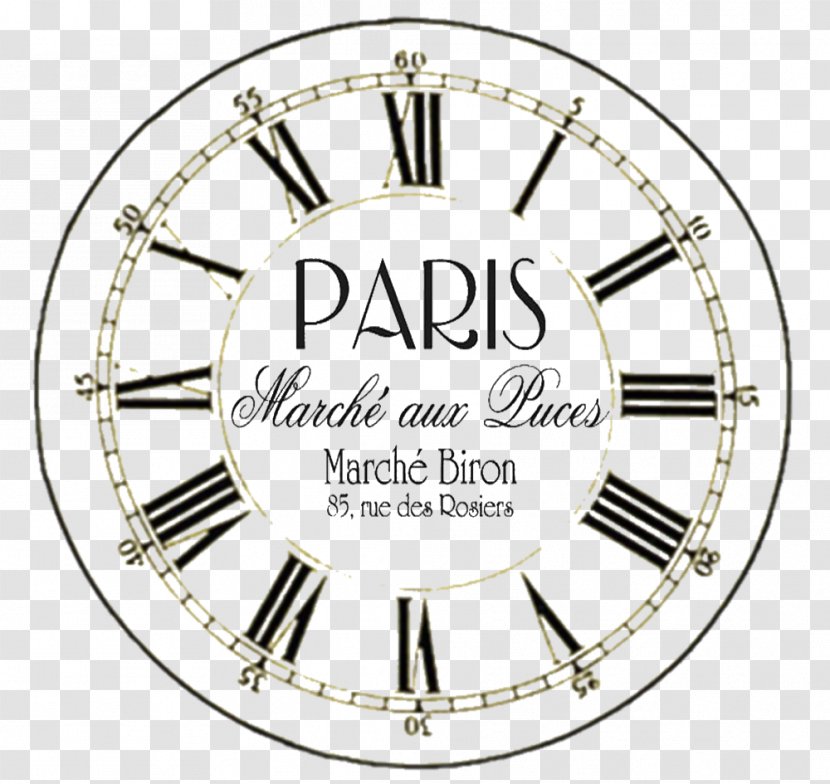 Wall Clock 34cm Window Black Face - Cartel Transparent PNG