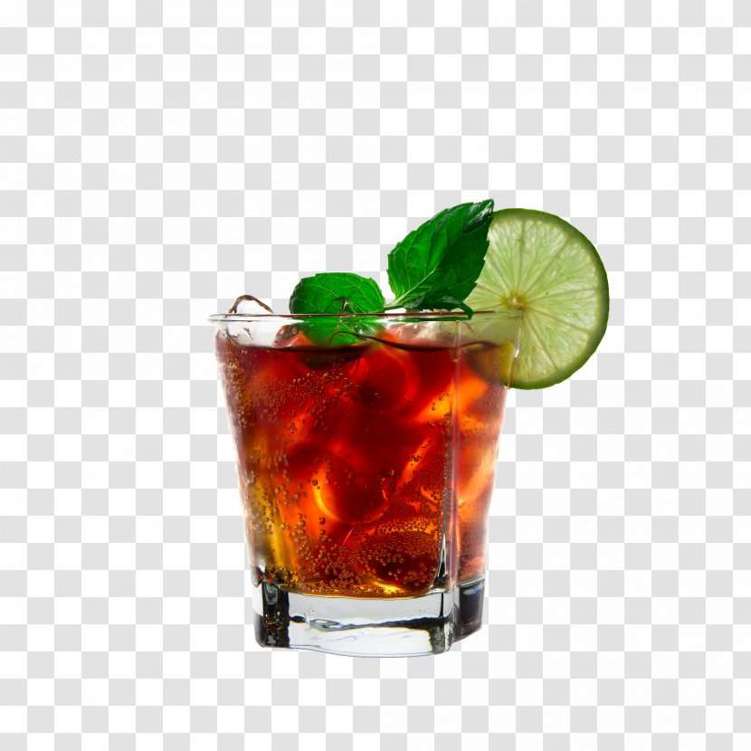 Rum And Coke Cuban Cuisine Long Island Iced Tea Cola Fizzy Drinks - Punch - Cocktail Transparent PNG