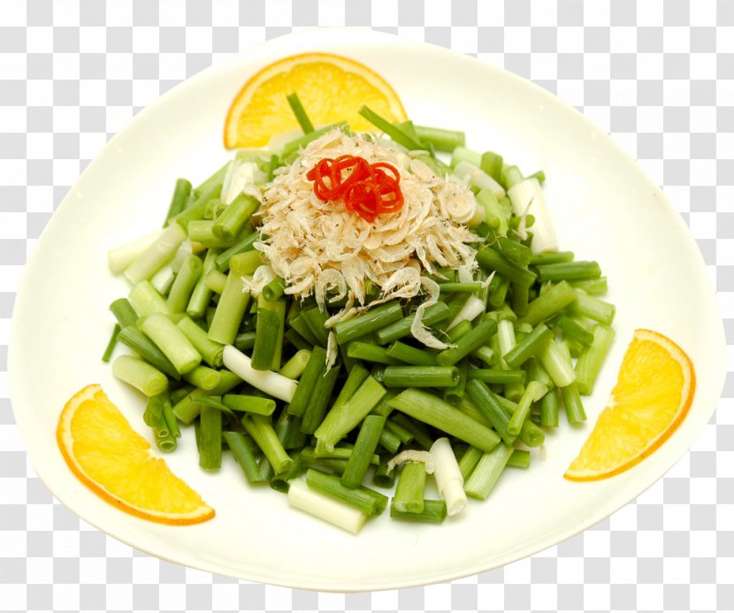 Namul Hotel Food - Leaf Vegetable - Green Onion Shrimp Transparent PNG