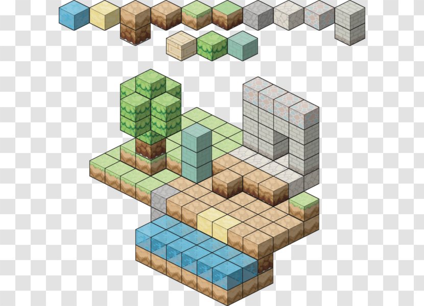 Tile-based Video Game Minecraft Isometric Graphics In Games And Pixel Art - Tile Transparent PNG
