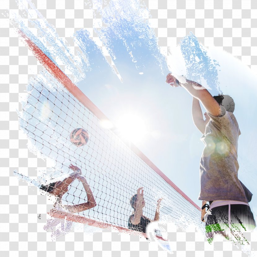 Beach Volleyball Net Sport - Vibrant Young Man Playing Transparent PNG