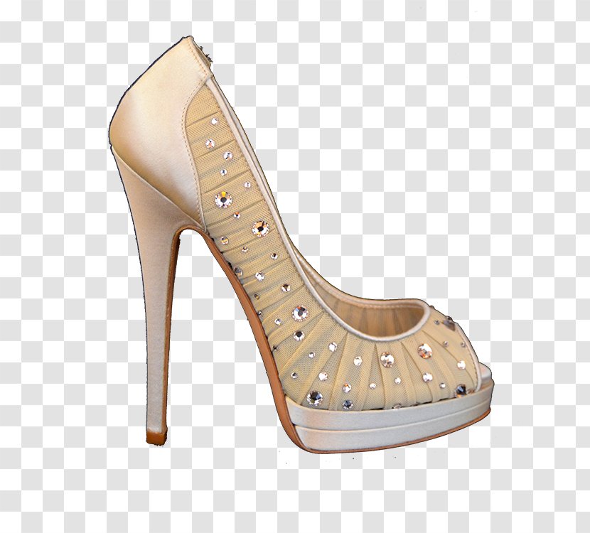 Sandal Beige Shoe - High Heeled Footwear Transparent PNG