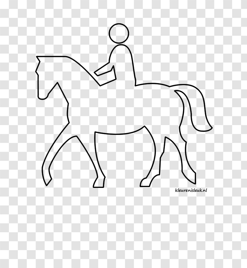 Mustang Dog Pony Kleurplaat Bridle - Cartoon - Oud Transparent PNG
