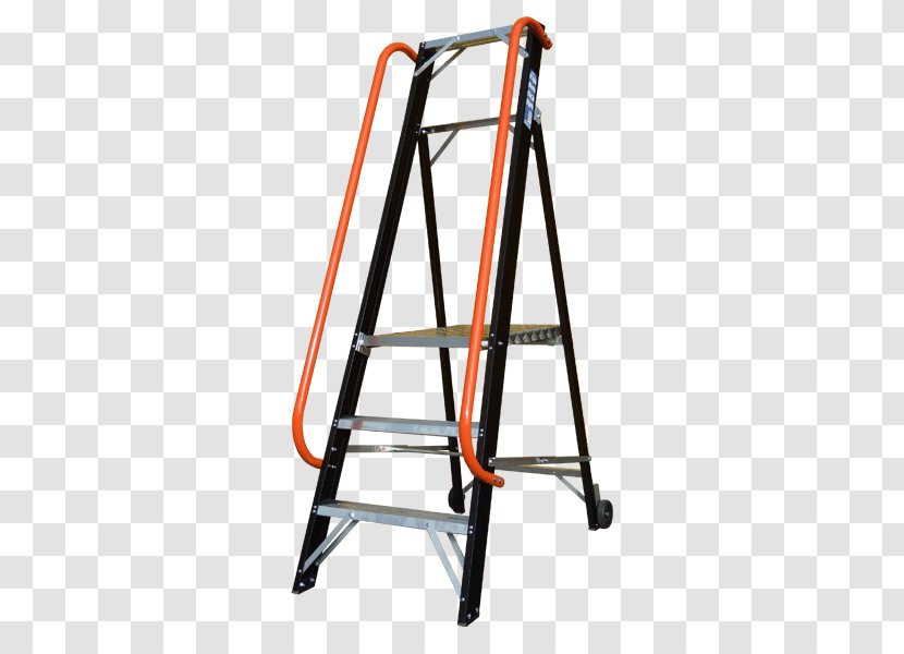 Ladder Manufacturing Aerial Work Platform Fiberglass - Mobile Safety Steps - Ladders Transparent PNG