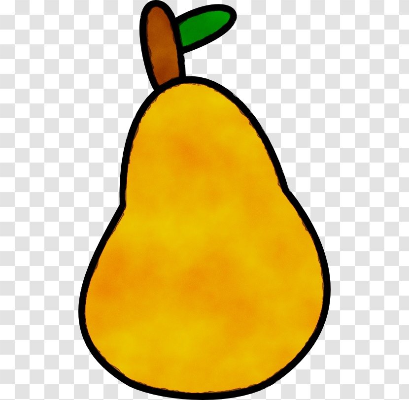 Pear Clip Art Yellow Fruit - Wet Ink - Plant Tree Transparent PNG