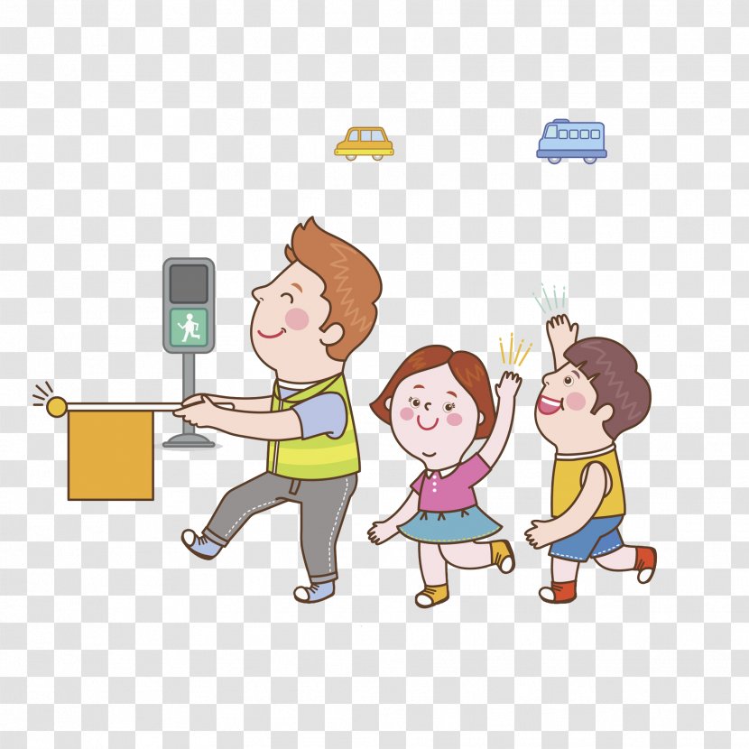 Stock Photography Traffic Light Cartoon - Art - Children Crossing The Lights Transparent PNG