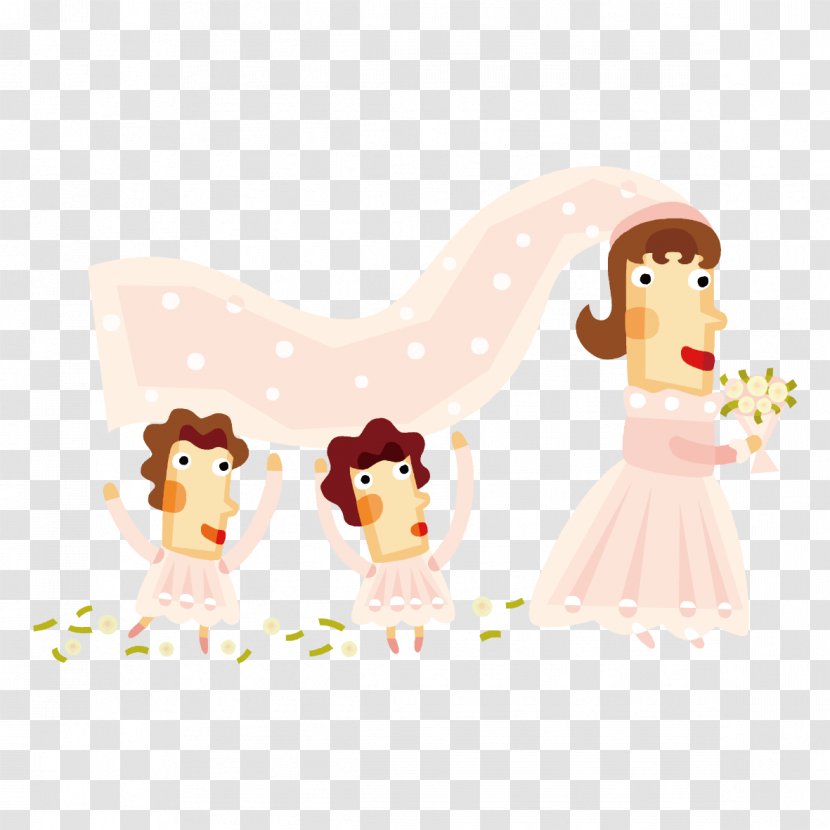 Wedding Invitation Bridesmaid Marriage - Cartoon - Bride Transparent PNG