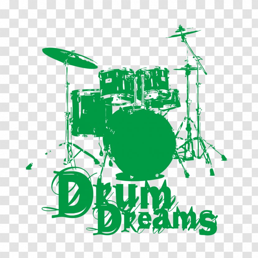 T-shirt Poster Illustration - Art - Green Jazz Drum Vector Material Transparent PNG