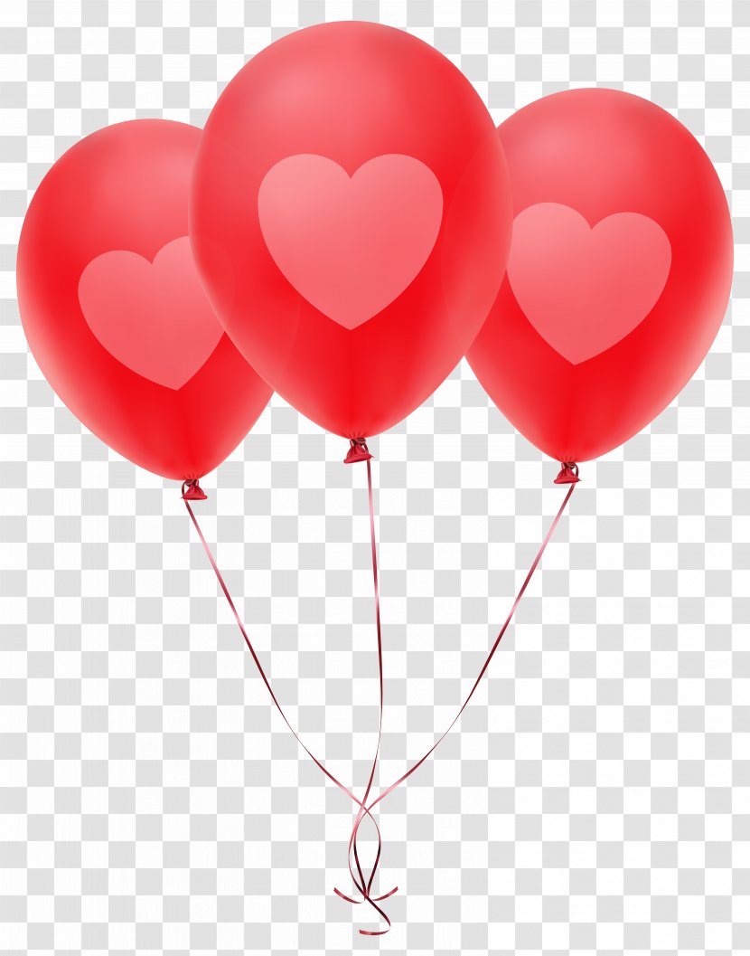 RedBalloon - Product Design - Red Balloons With Heart Transparent Clip Art Image Transparent PNG