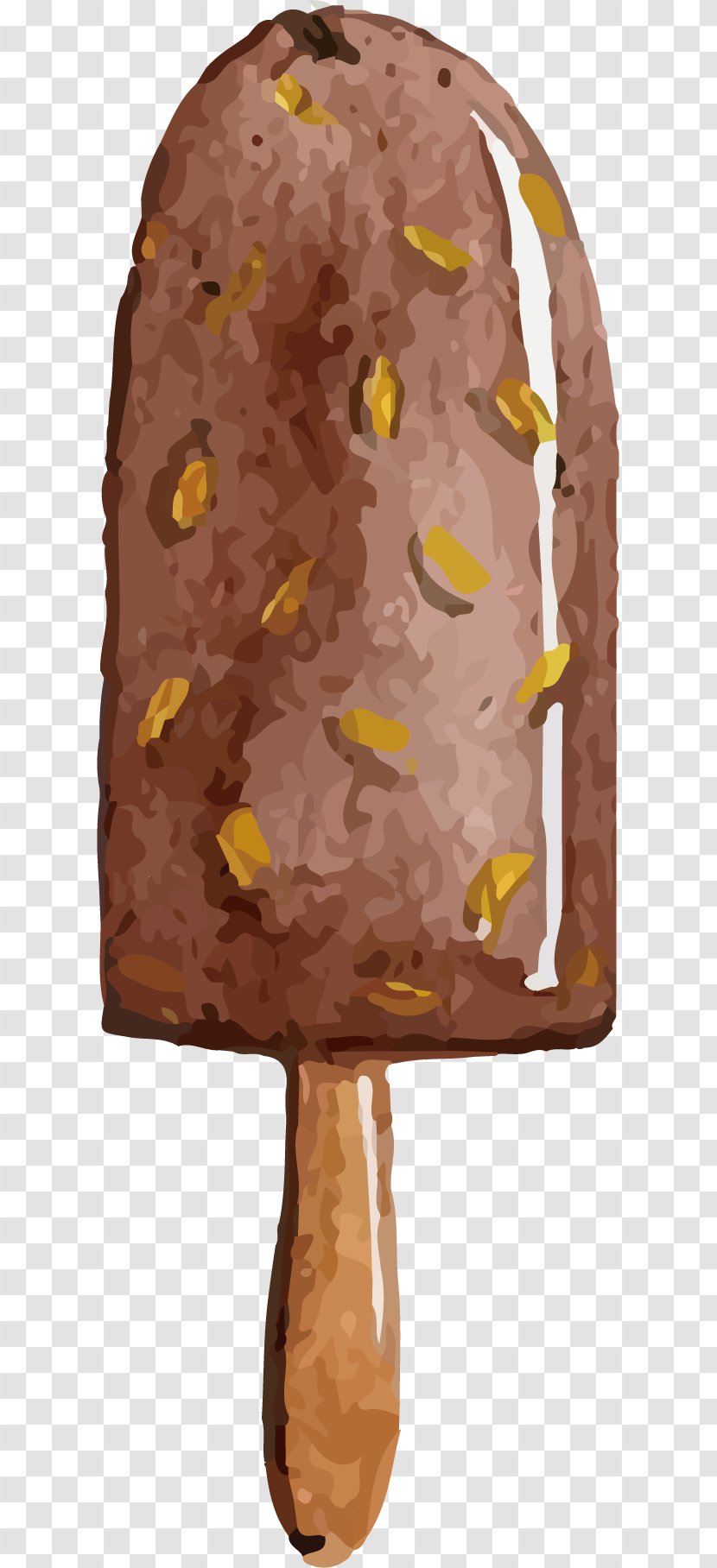 Ice Cream Cone Pop Chocolate - Designer - Vector Hand-painted Popsicle Transparent PNG