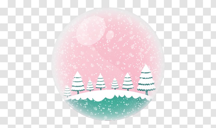 Christmas Tree Snowflake Icon - Card - Pretty Snow Ball Transparent PNG