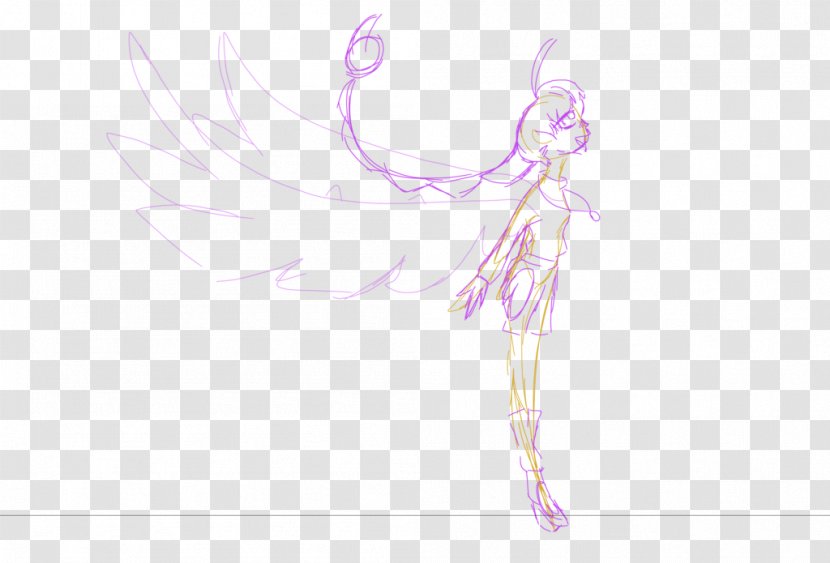 Fairy Drawing Sketch - Frame Transparent PNG