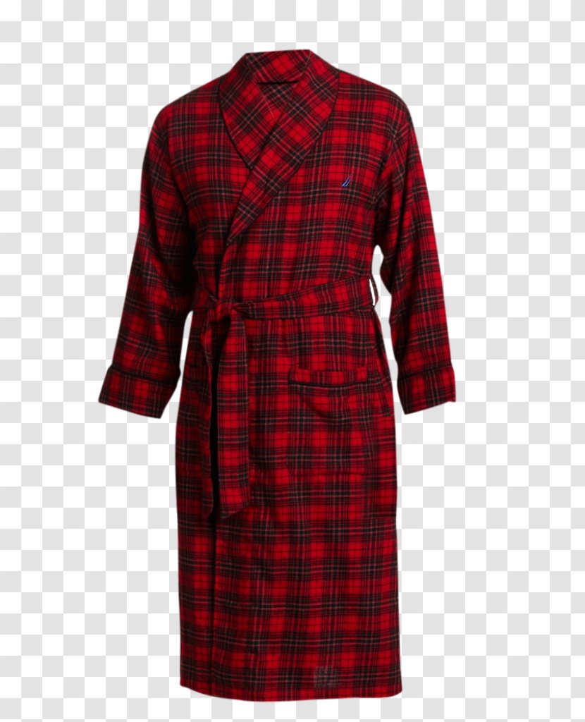 Tartan Robe Dress Maroon - Plaid Transparent PNG