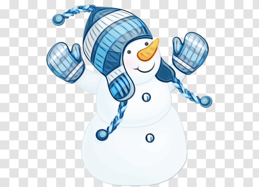 Snowman - Wet Ink - Flightless Bird Transparent PNG