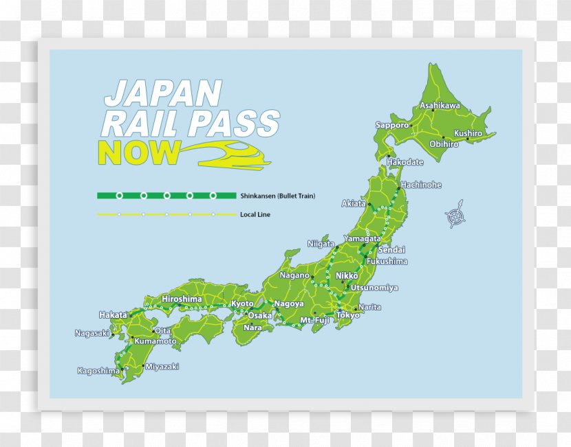 Japan Rail Pass World Map Transport Hakata Station - Area - Attractions Transparent PNG