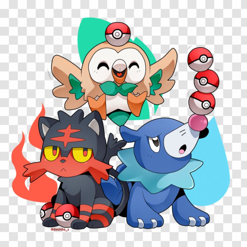 Pokémon Sun And Moon X Y Rowlet Popplio - Cartoon - Bulbasaur Pixel Transparent PNG