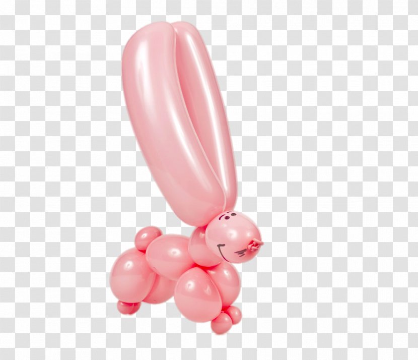 Balloon Petal - Pink Rabbits Transparent PNG