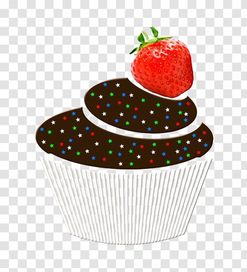 Strawberry Pie Muffin Cupcake - Dessert - Chocolate Transparent PNG